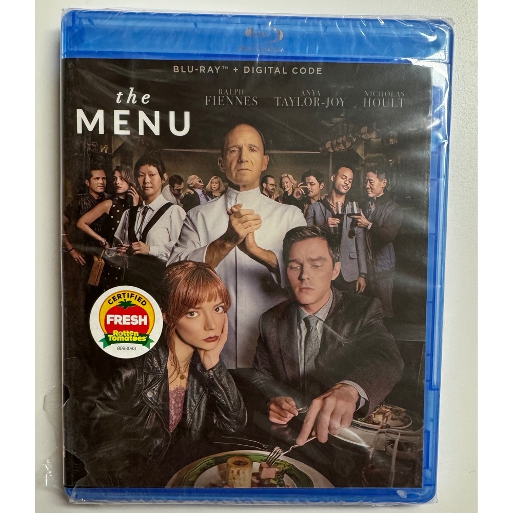 The Menu Blu-ray Digital Code Ralph Fiennes Anya Taylor-Joy Nicholas Hoult NEW